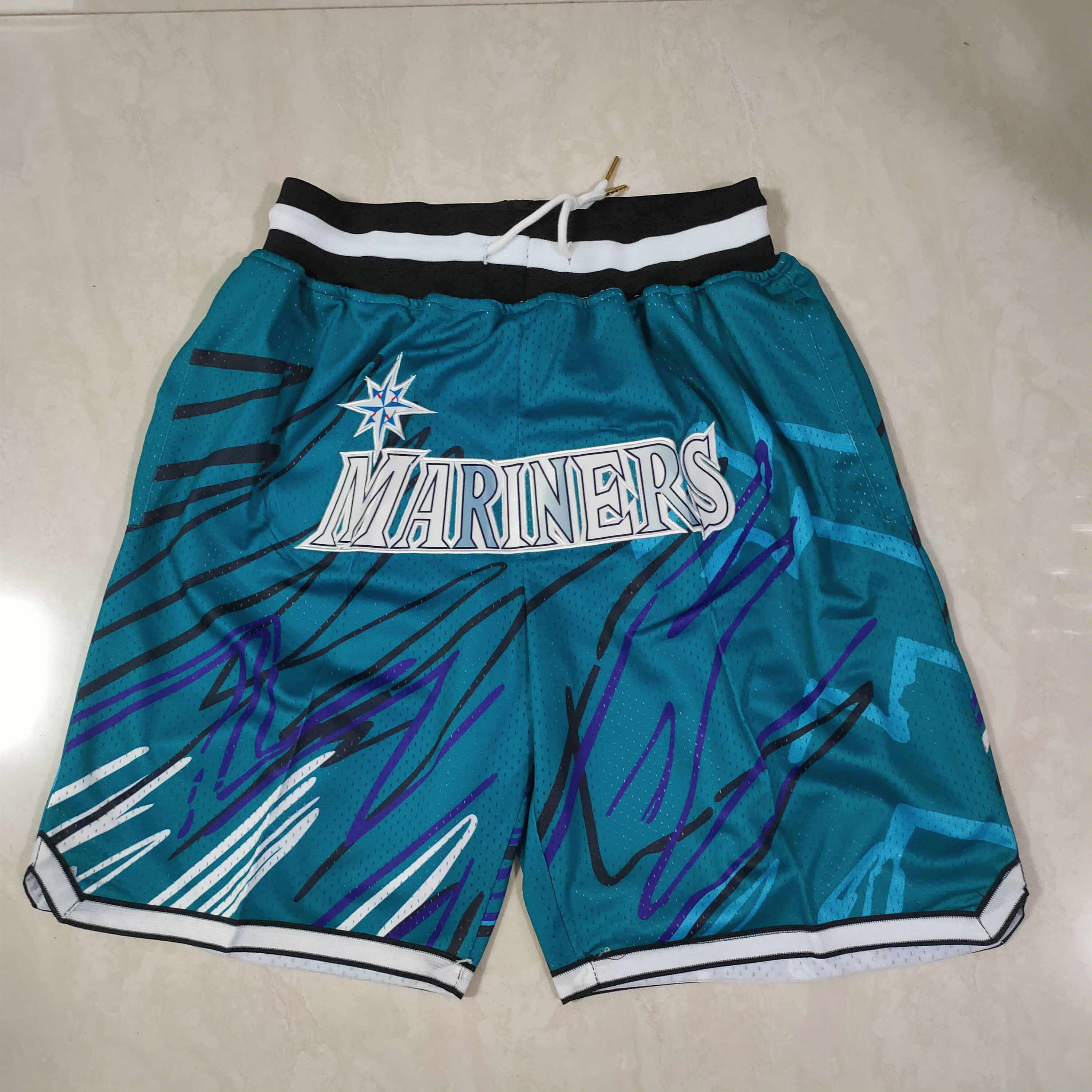 Men MLB Seattle Mariners Green Shorts